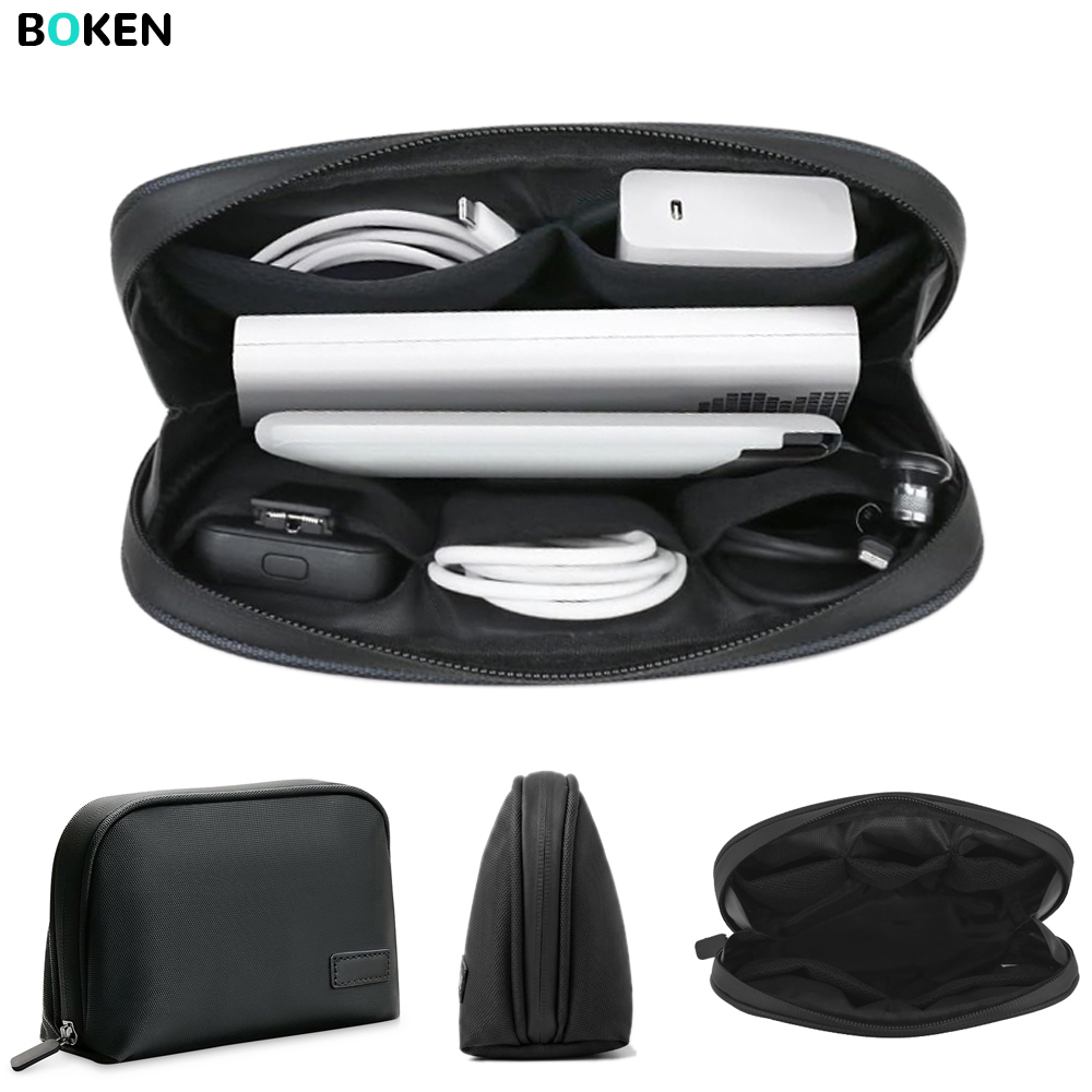 Tech Accessories Travel Case - 軽量防水テックポーチ、ポータブル電子機器アクセサリーケース、コード充電器収納バッグ、旅行、自宅、オフィス用