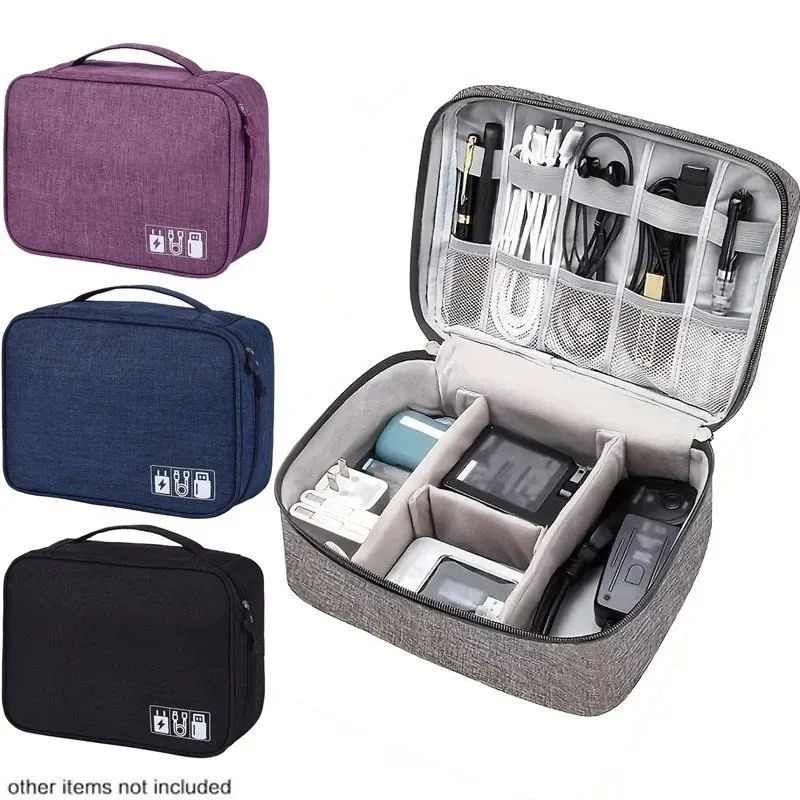Tech Accessories Travel Case - 電子機器オーガナイザー トラベルケース 防水ケーブルオーガナイザーバッグ テックギフト収納バッグ 電話コードやiPad用アクセサリーとして