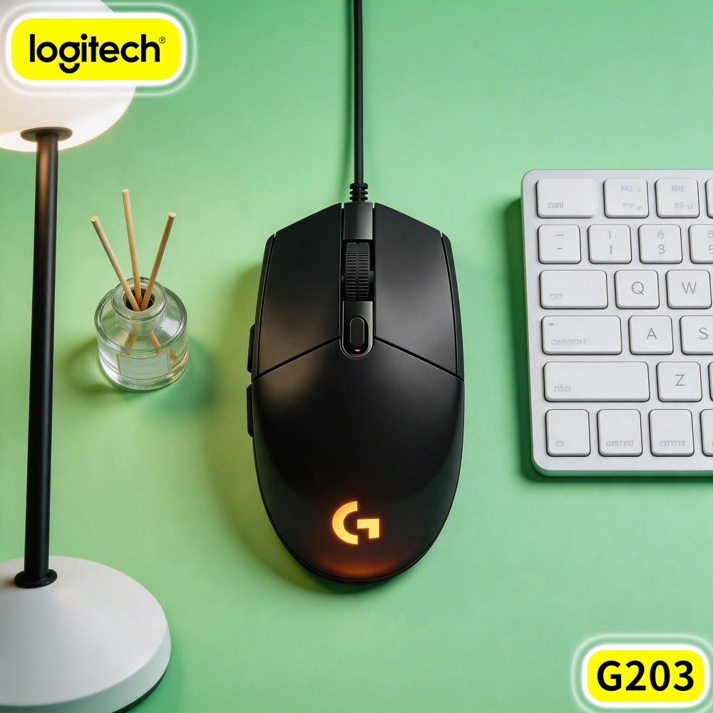 Logitech Mouse G203 - ロジクール G203 有線ゲーミングマウス 実用的な周辺機器 ソフトRGB 可変感度