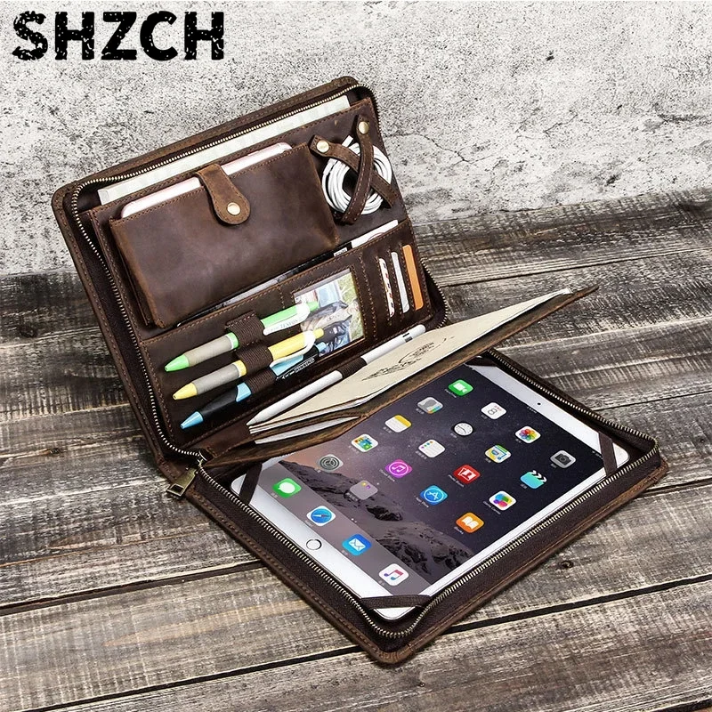 レザータブレット収納バッグ Apple iPad用 ジッパー - Tech Accessories Tablet のレビューと価格