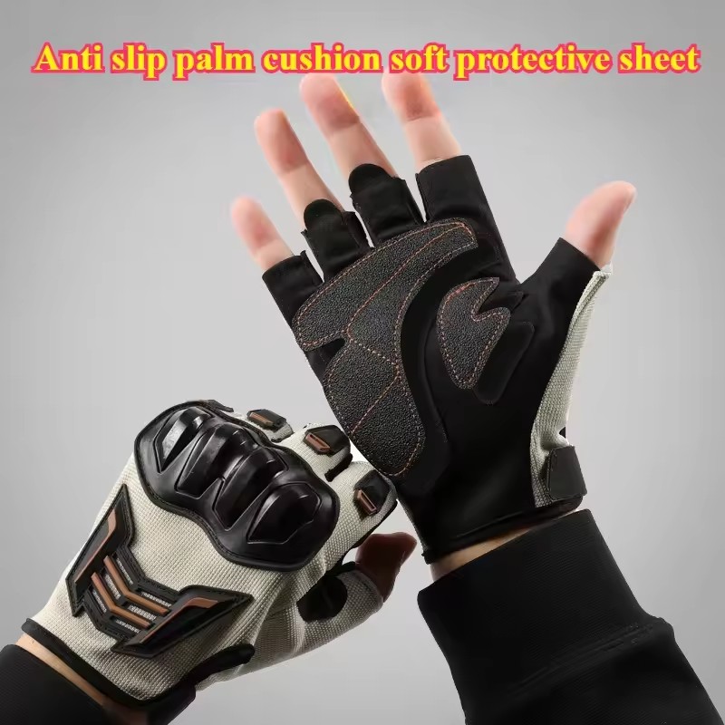 通気性のあるオートバイグローブハーフフィンガー耐摩耗性滑り止 - Tech Wear Accessories のレビューと価格