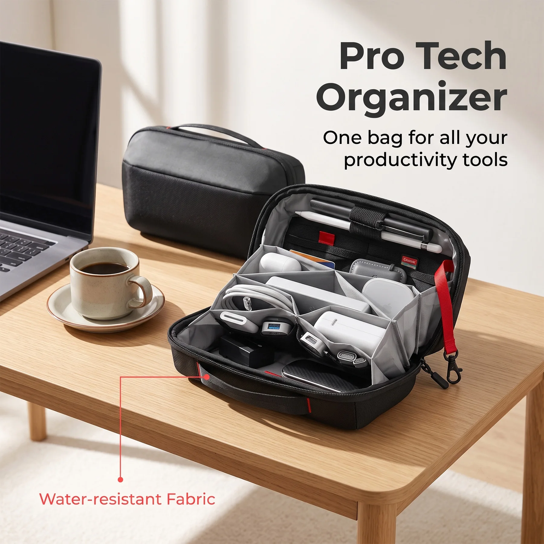 トラベルテックオーガナイザーポーチ、防水多機能電子機器アクセ - Tech Accessories Store のレビューと価格