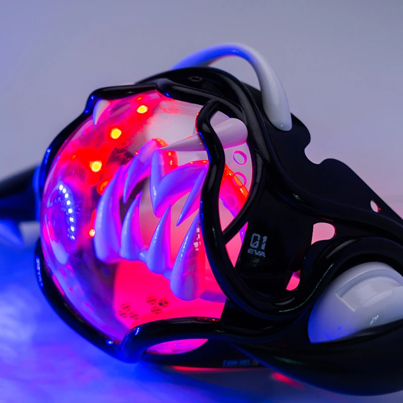 サイバーパンクスタイル LED メックマスク アニメ デーモ - Tech Wear Accessories のレビューと価格