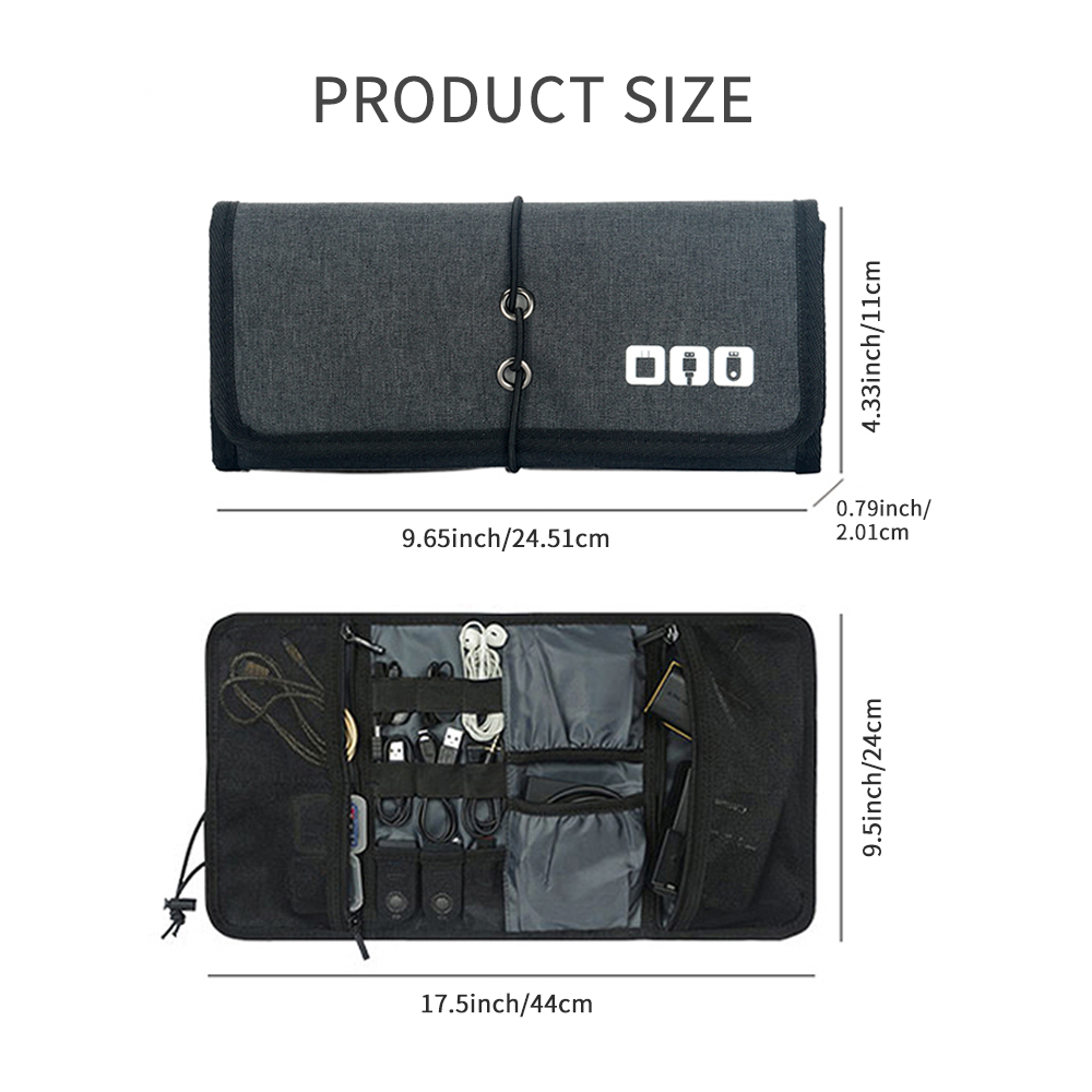 トラベルケーブル収納バッグ、電子機器オーガナイザーコードポー - Tech Accessories Travel Case のレビューと価格