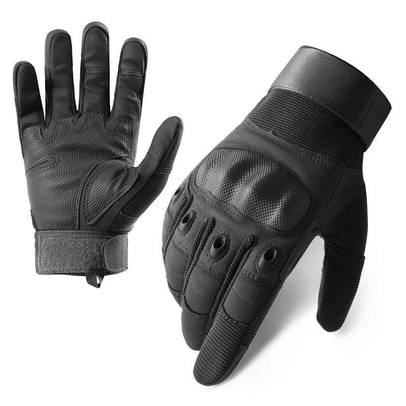 男性の戦術的な手袋タッチスクリーンカーボンファイバーハードシ - Tech Wear Accessories のレビューと価格