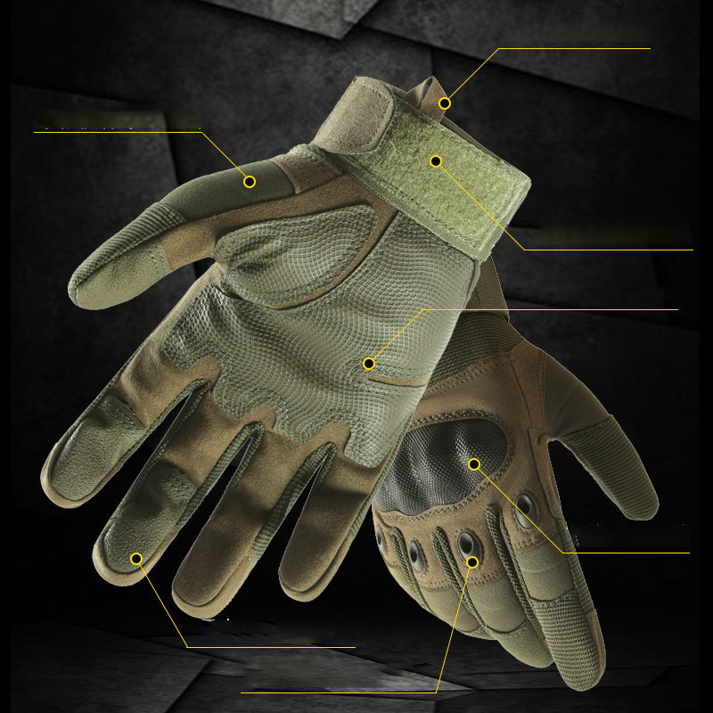 男性の戦術的な手袋タッチスクリーンカーボンファイバーハードシ - Tech Wear Accessories のレビューと価格