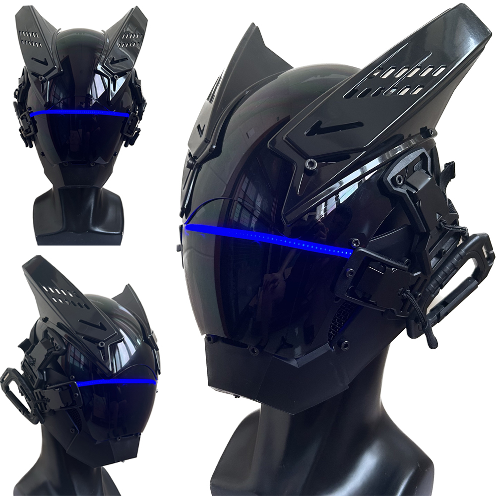 Cyberpunkパンクヘルメット、未来的なtechwear - Tech Wear Accessories のレビューと価格