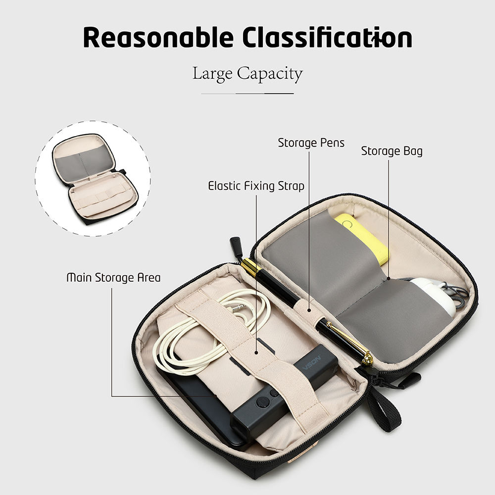 大容量テックオーガナイザーバッグ 旅行用電子機器アクセサリー - Tech Accessories Travel Case のレビューと価格