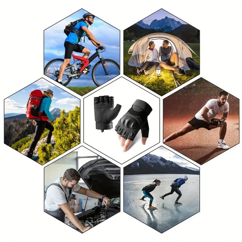 男性用タクティカルフィンガーレスグローブ1組 - アウトドア - Tech Wear Accessories のレビューと価格