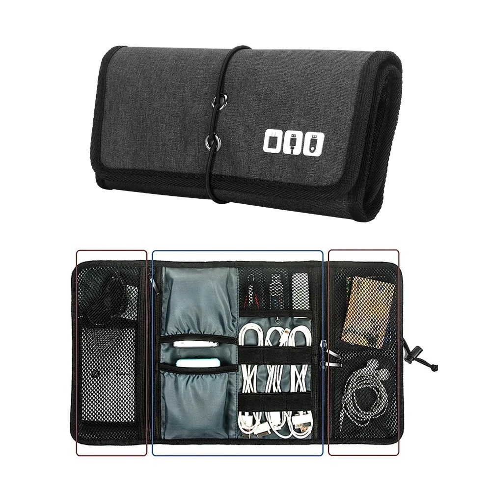 電子オーガナイザーコードポーチ、トラベルケーブル、充電器、電 - Tech Accessories Travel Case のレビューと価格